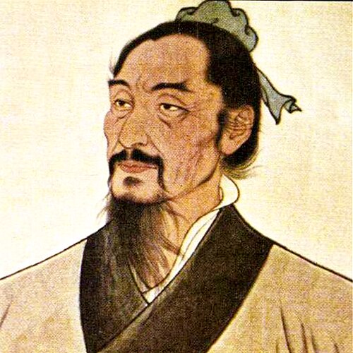 Later painted depiction of Mozi