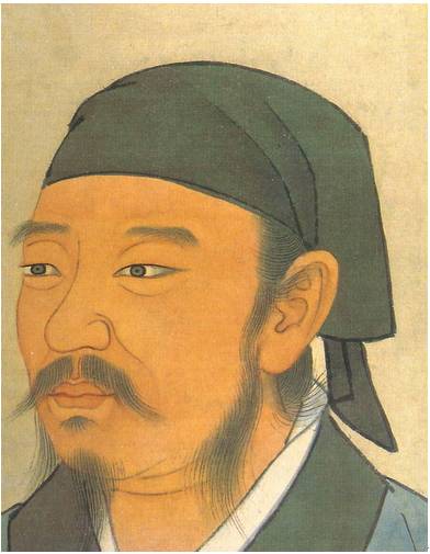 Later depiction: a traditional portrait, not a contemporary record of his appearance. Portrait of Xunzi